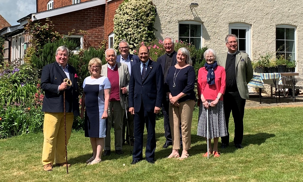 Shailesh Vara MP with Trustees and Advisory Council in front of Ferrar House