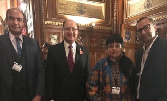 Shailesh Vara welcomes Peterborough residents to the Diwali Reception at  the House of Commons