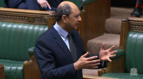 Shailesh Vara MP speaking in the House of Commons